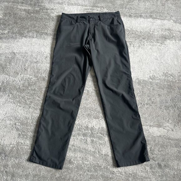 Lululemon ABC Pants Mens 36 Classic Fit Gray Green 34x33 Pockets Stretch - Picture 1 of 6